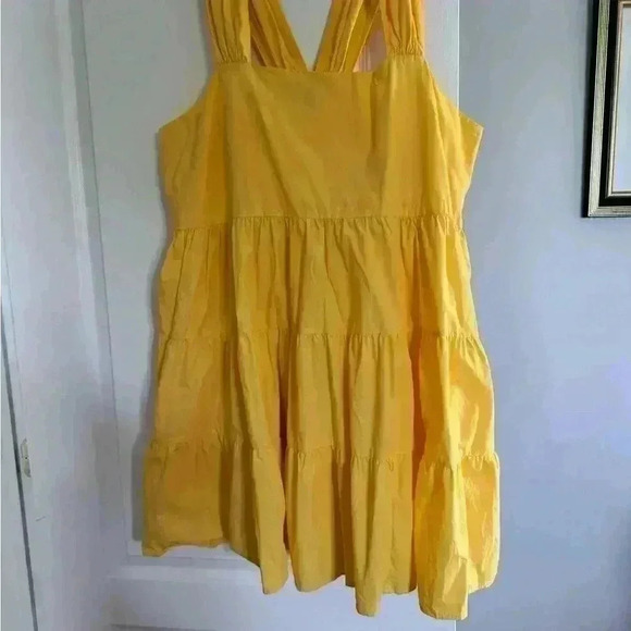 Banana republic yellow midi dress. Fully ligned. Spring/summer season start - Picture 5 of 9
